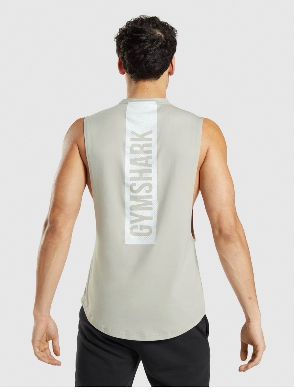 Gymshark Men’s Sleeveless Training Tank in Light Beige